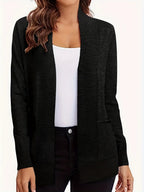 Open Front Long Sleeve Sweater Cardigan (16)