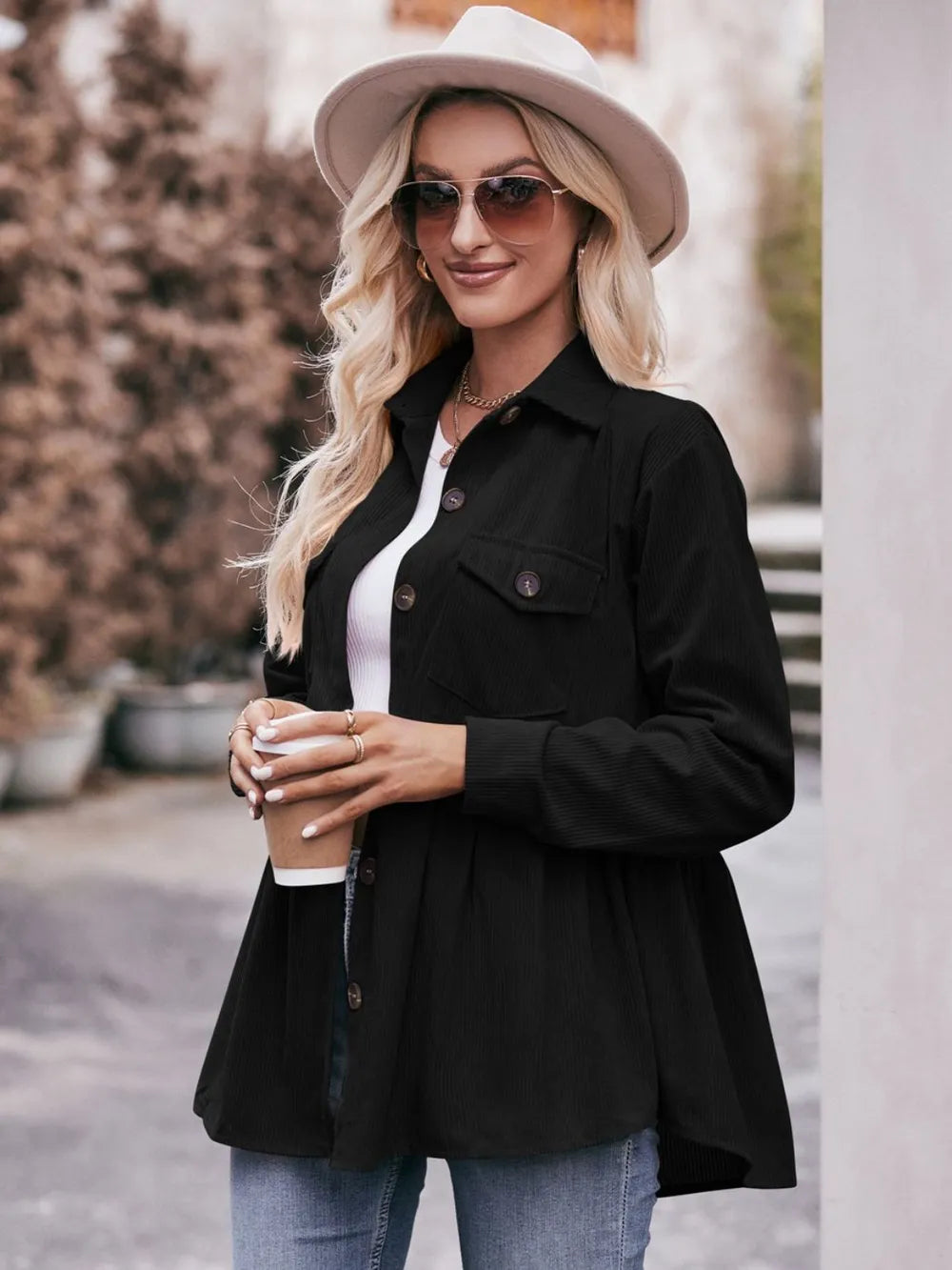 Collared Neck Long Sleeve Shirt (15)