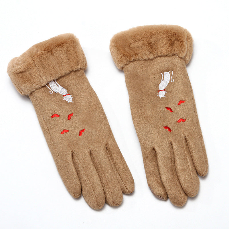 Gloves Winter Suede variant CJNSFSST00260-Khaki-One size