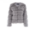 Faux Furry Slim Mink Jacket Short Faux Fur Fur Coat variant CJNSWTYM00058-Gray-M|CJNSWTYM00058-Gray-S|CJNSWTYM00058-Gray-3XL|CJNSWTYM00058-Gray-L|CJNSWTYM00058-Gray-XXL|CJNSWTYM00058-Gray-XL