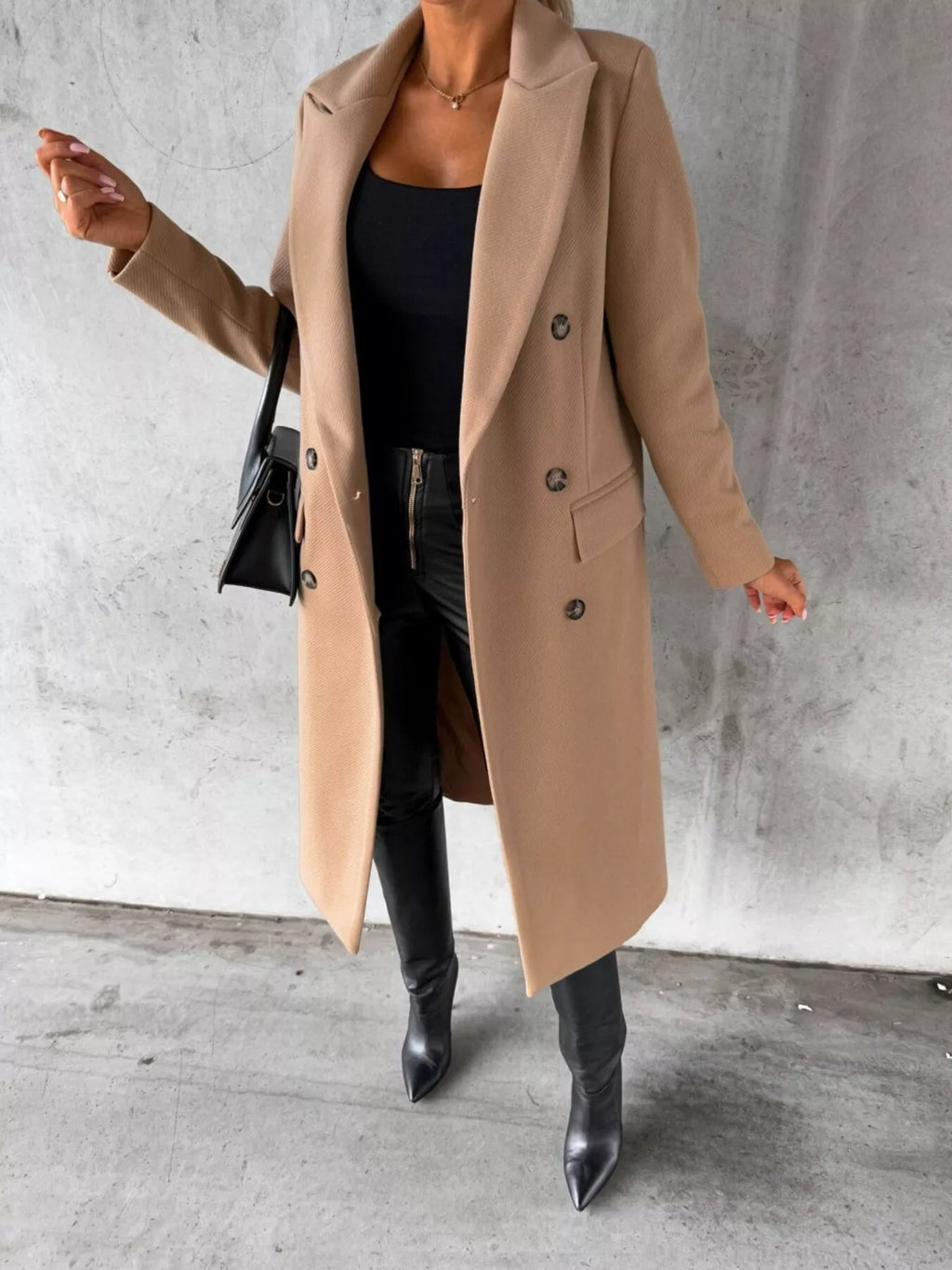 Double-breasted Longline Coat (9)