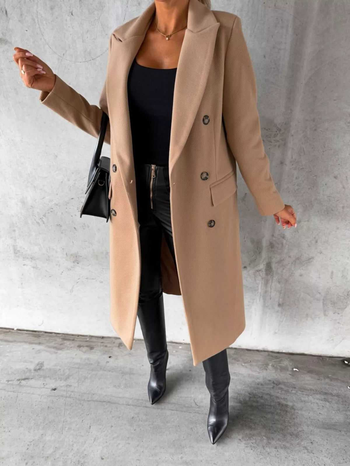 Double-breasted Longline Coat (9)