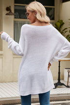 Boat Neck Dropped Shoulder Knit Top (20)