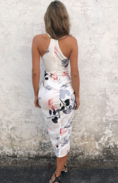 Print Skinny Slip Dress photo 1