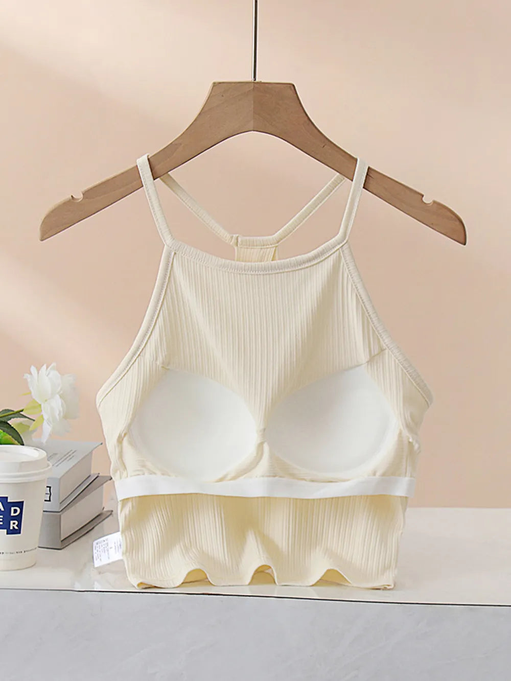 Grecian Neck Cropped Tank Chest Pads (11)