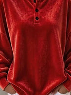 Velvet Henley Top Button Detail (10)