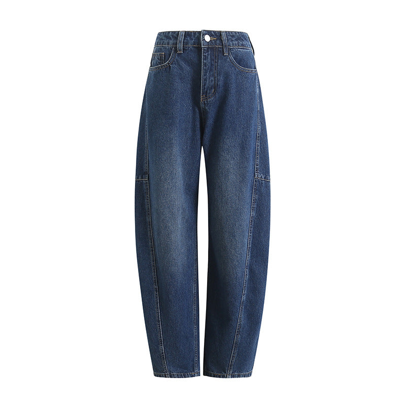 Light Deconstruction Split Tangent Loose Curved Banana Jeans photo 4