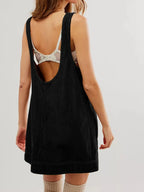 Round Neck Wide Strap Mini Dress Pockets (19)