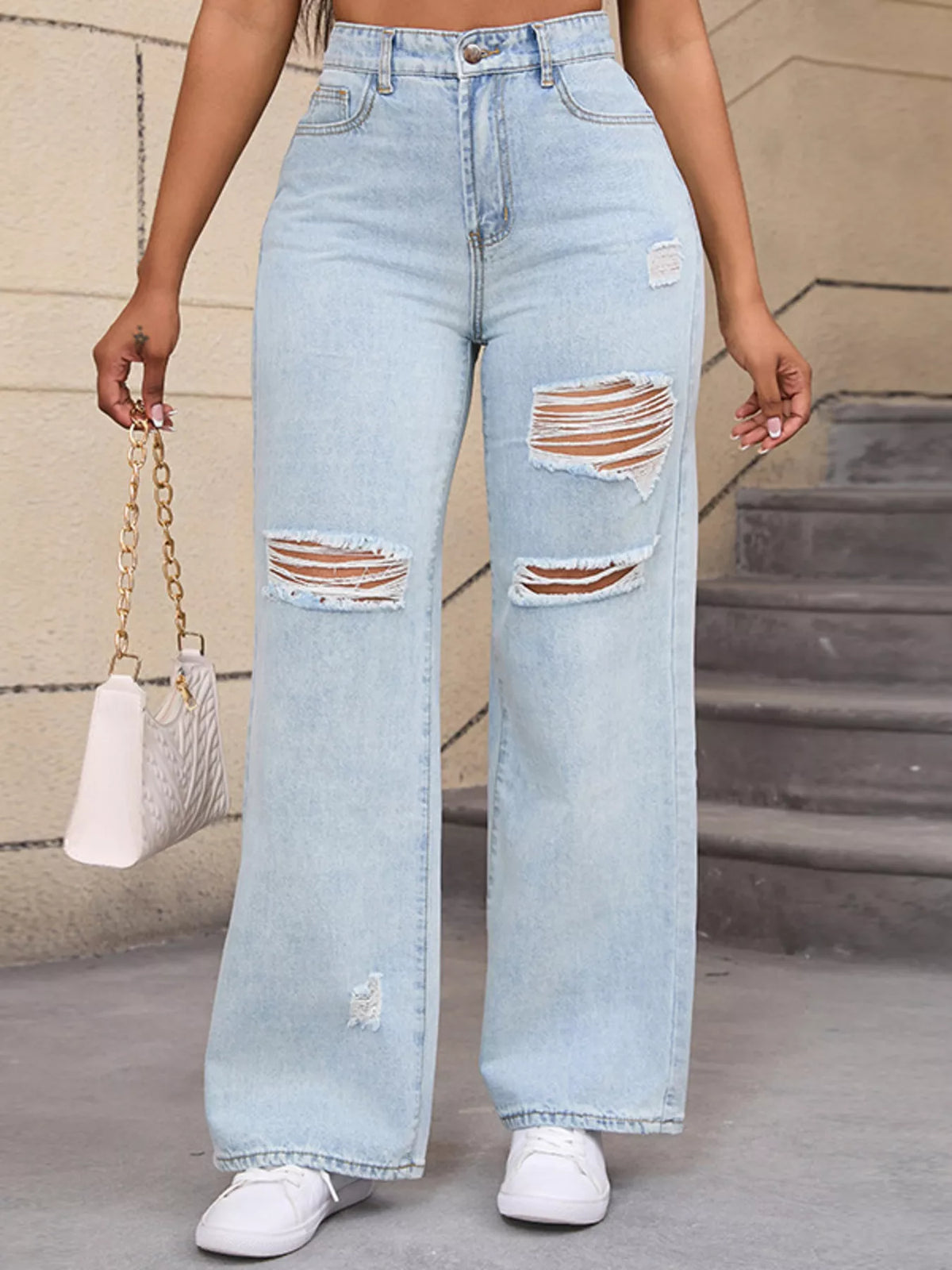 Distressed Wide-leg Jeans (3)