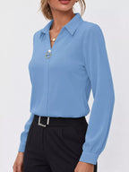 Long Sleeve Satin Blouse (41)