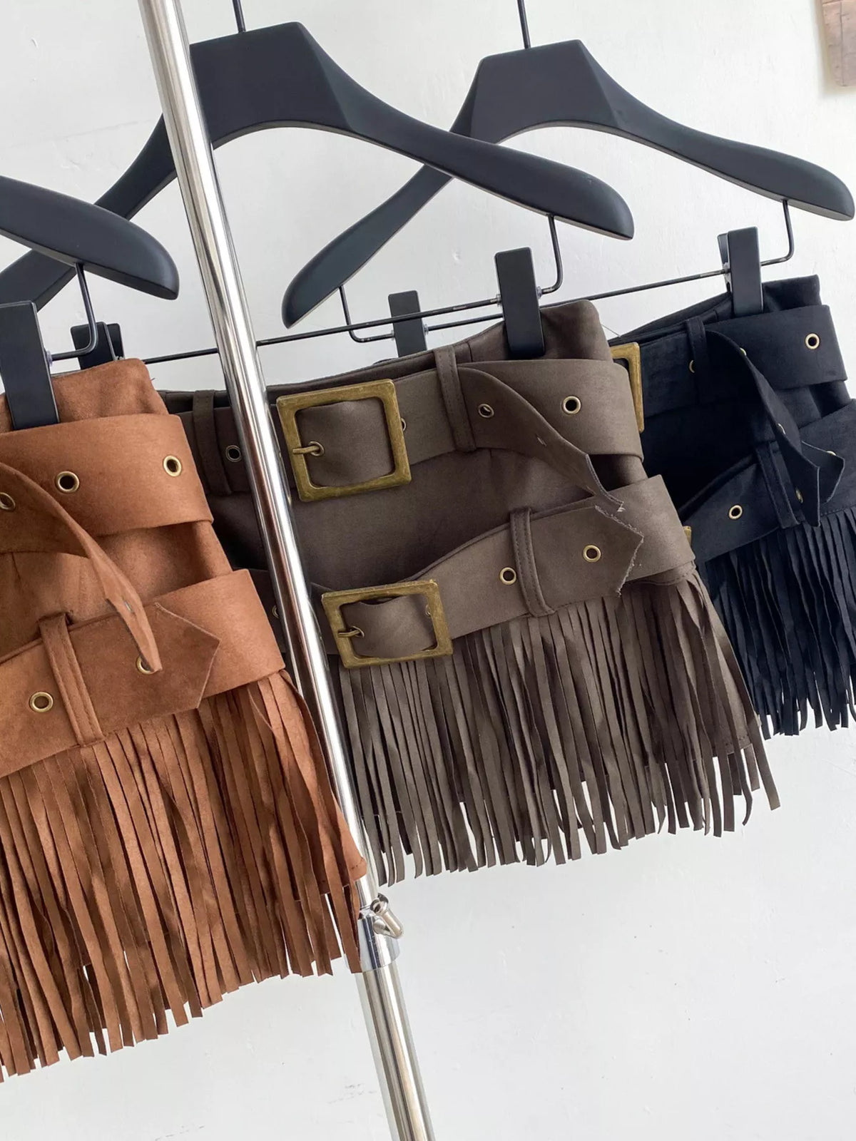 Fringe Belted Mini Skirt (10)