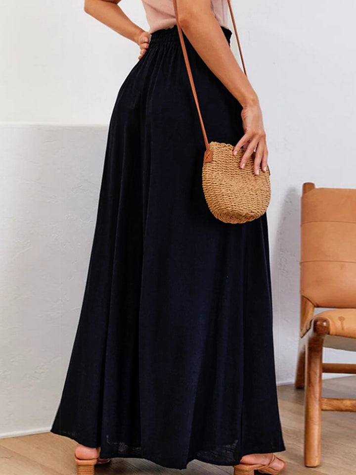 Drawstring Waist Wide Leg Pants (6)