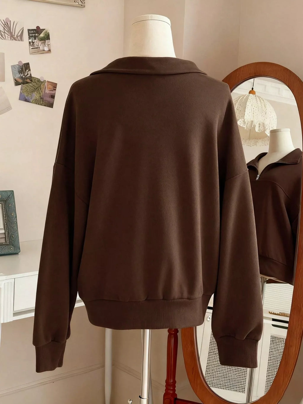 Quarter-zip Dropped Shoulder Sweatshirt (10)