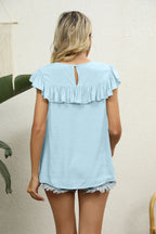Spliced Lace Ruffled Blouse (21)