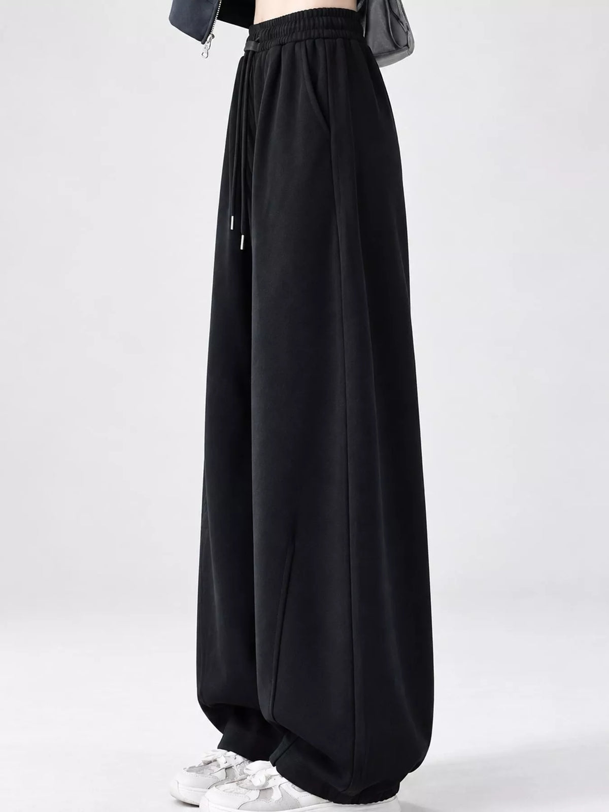 Full Size Drawstring Loose Fit Wide-leg Sweatpants Plus (29)