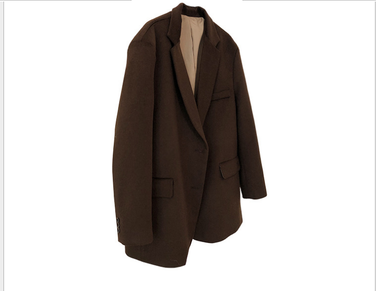 Oversized Wool Blazer variant CJNSWTYM00412-Dark coffee-S|CJNSWTYM00412-Dark coffee-M