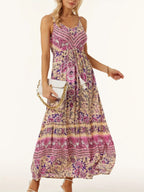 Printed Scoop Neck Midi Cami Dress (5)
