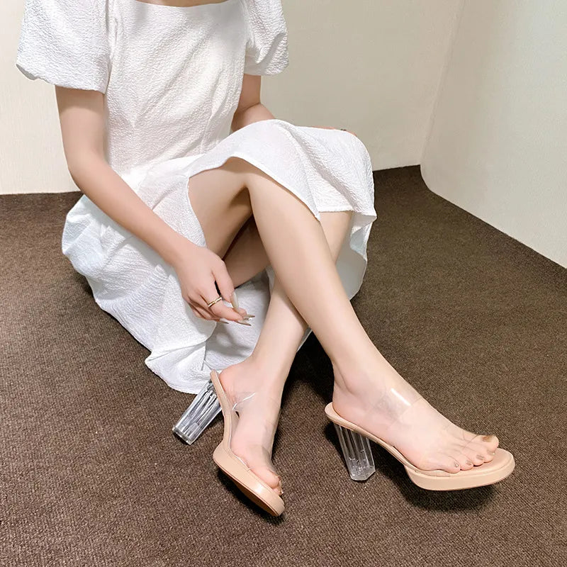 Open Toe Block Heels Sandals (5)
