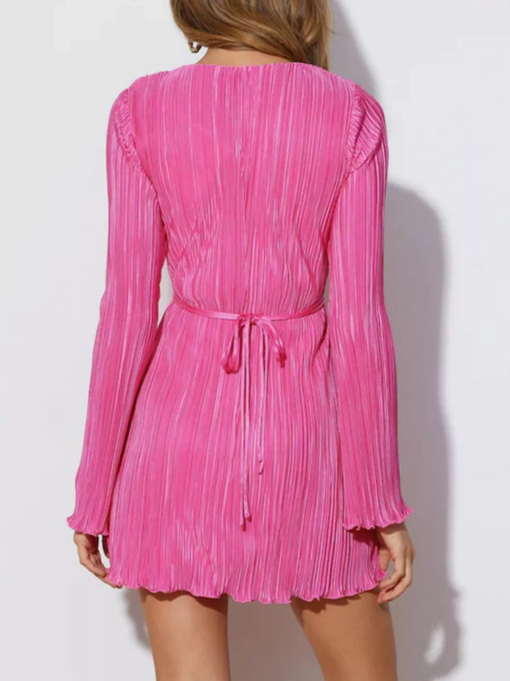 Cutout Flare Sleeve Mini Dress (4)