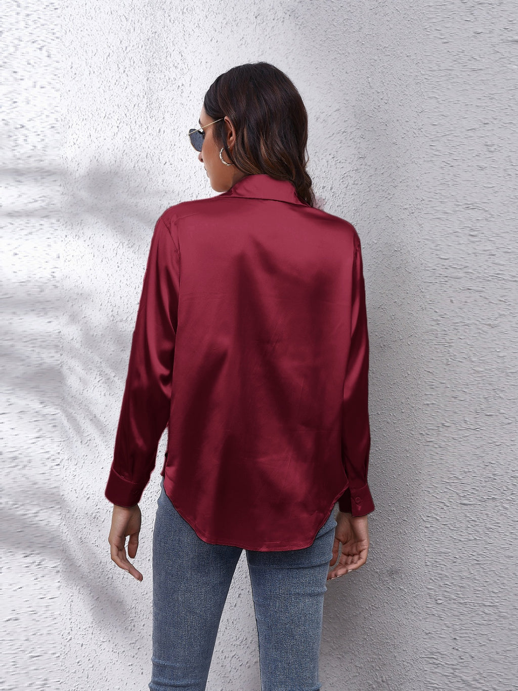 Collared Neck Buttoned Long Sleeve Shirt (21)