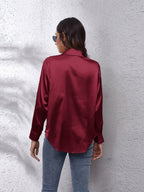 Collared Neck Buttoned Long Sleeve Shirt (21)