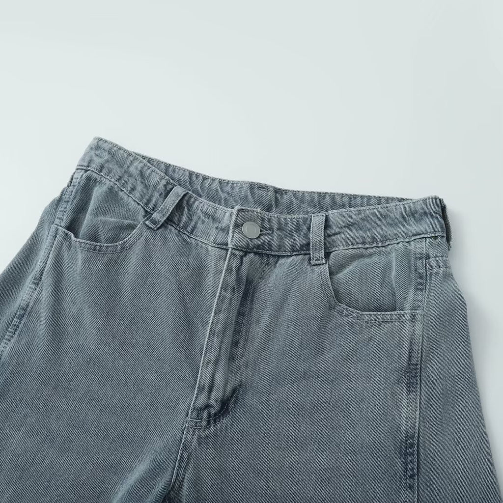 Summer Mid-waist Wide-leg Straight Jeans photo 4