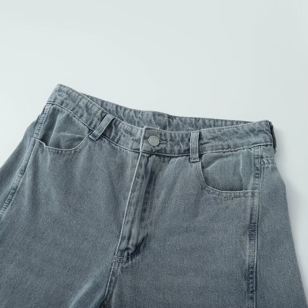 Summer Mid-waist Wide-leg Straight Jeans photo 4