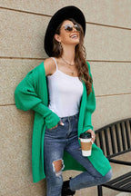 Open Front Lantern Sleeve Cardigan (3)