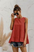 Round Neck Tiered Tank (5)
