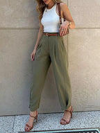 High-waisted Pleated Pants (6)
