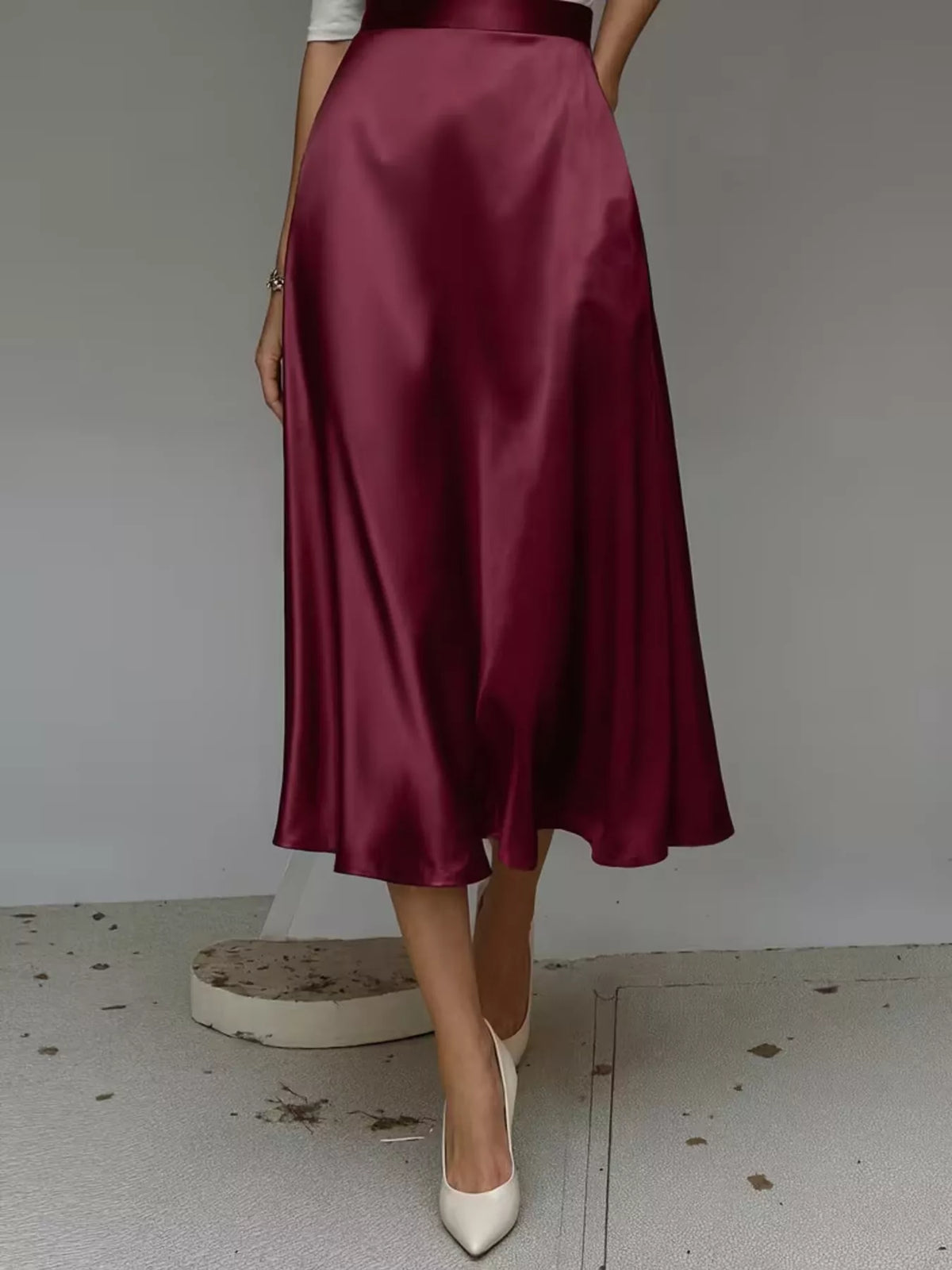 Satin Midi Skirt (2)