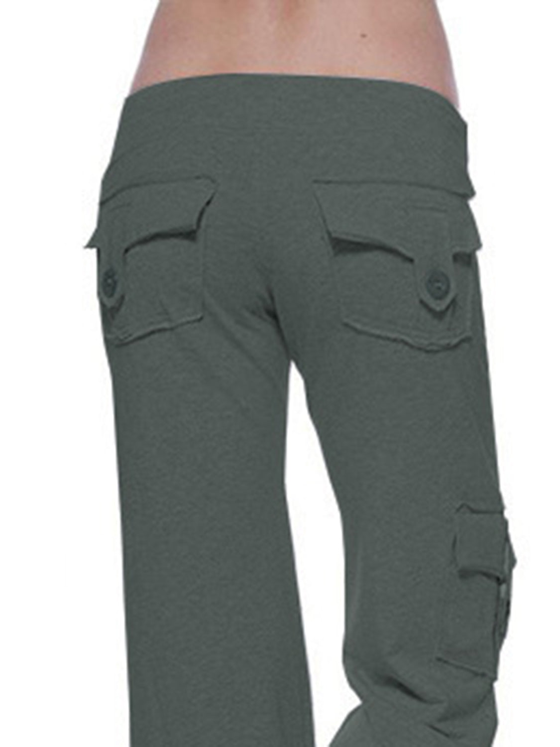 Mid Waist Pants Pockets (21)