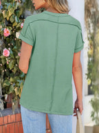 Round Neck Short Sleeve T-shirt (15)