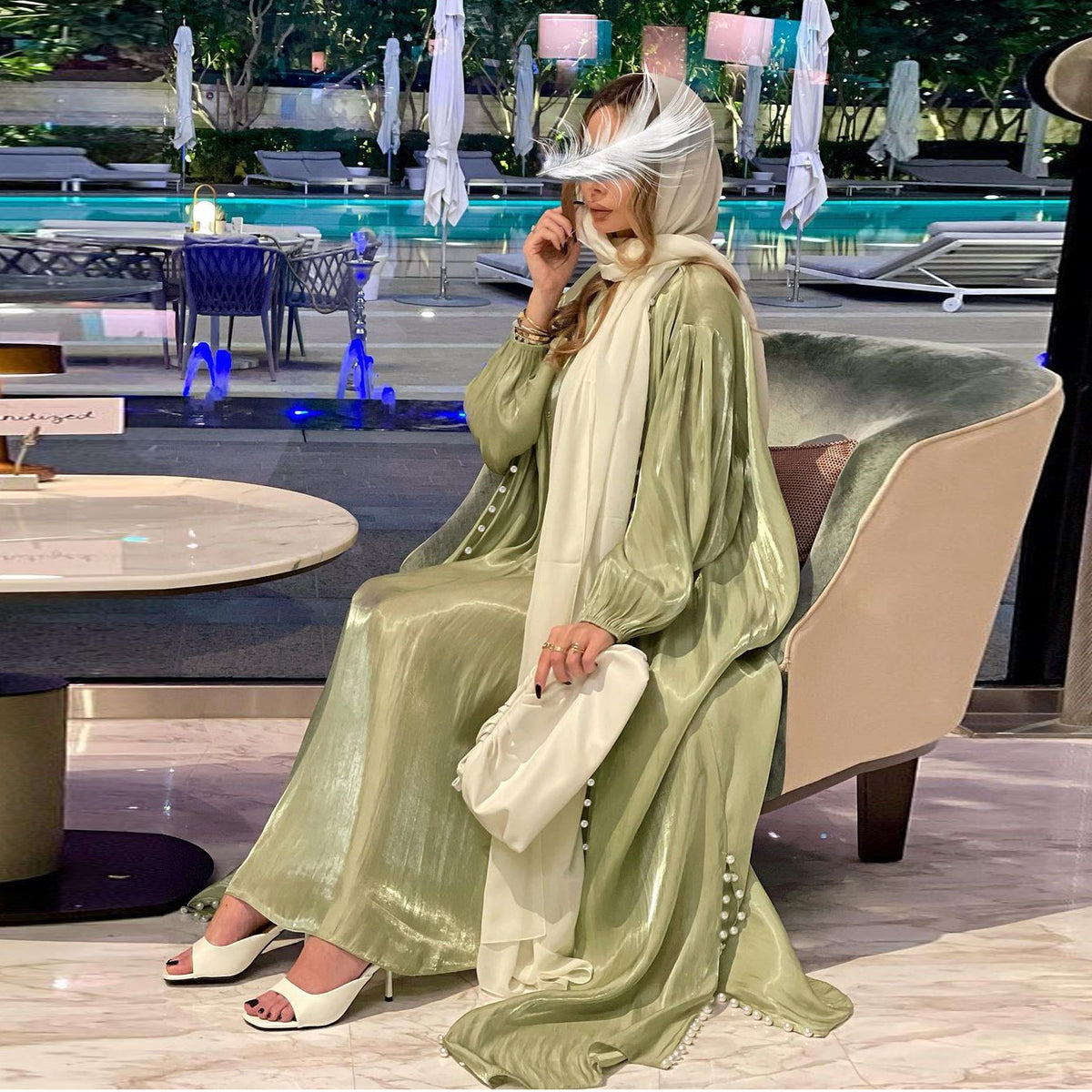 Bright Silk Satin Dress photo 4
