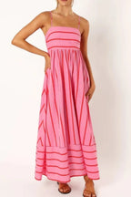 Striped Square Neck Cami Dress (6)