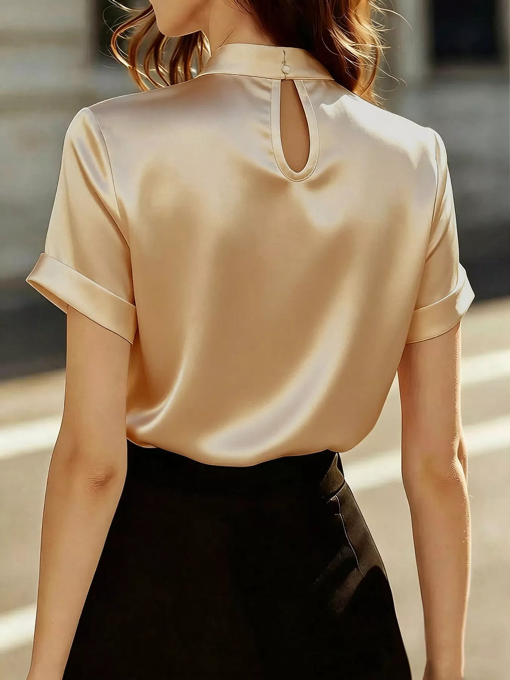 Pearl Embellished Satin Blouse (14)