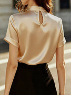 Pearl Embellished Satin Blouse (14)