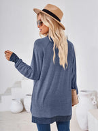 Contrast Mock Neck Long Sleeve T-shirt (2)