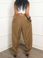 Elastic Waist Loose Fit Pants (8)