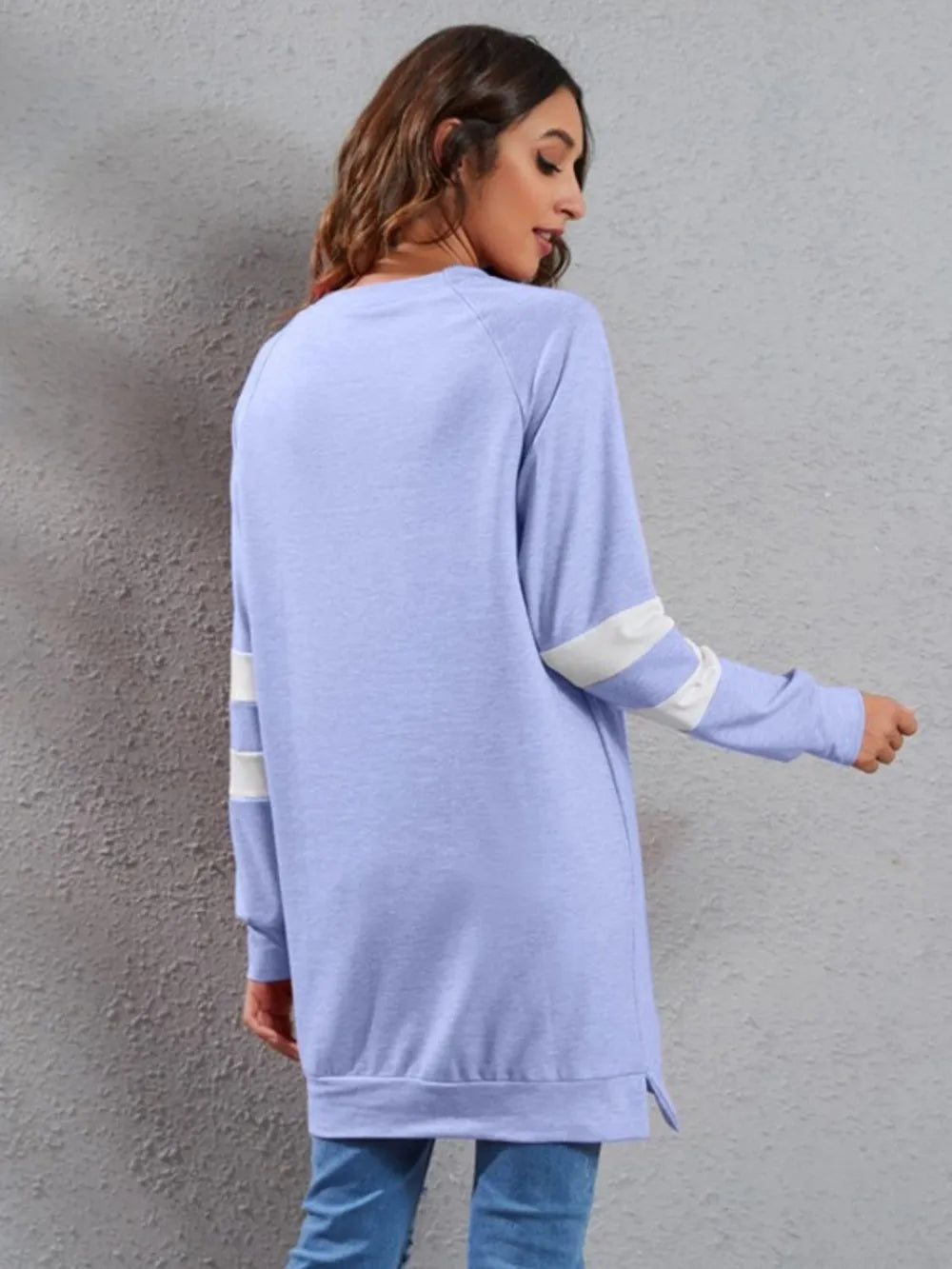 Full Size Striped Round Neck Long Sleeve T-shirt (13)