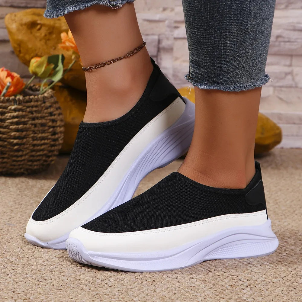 Mesh Contrast Flat Slip-ons (7)