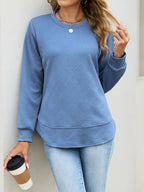 Textured Crew Neck Sweatshirt (5)