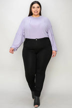 Full Size Ribbed Round Neck Long Sleeve T-shirt (7)