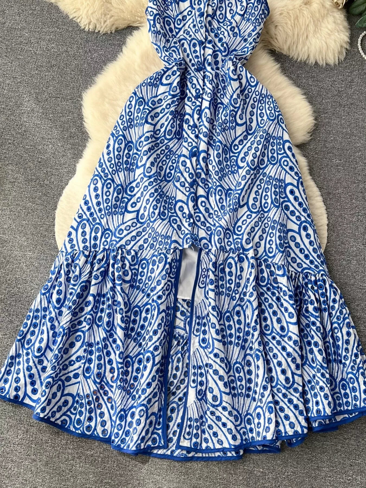 Eyelet Embroidered Tiered Cami Dress (12)