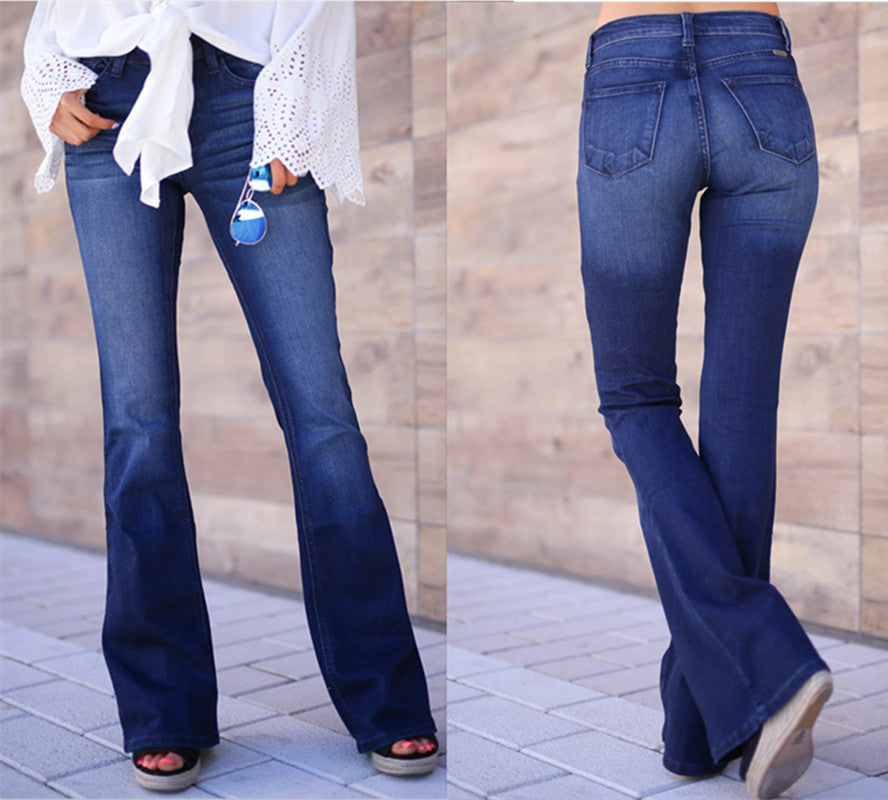 Mid-rise Trousers Bootcut Jeans photo 4