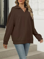 Johnny Collar Drop Shoulder Long Sleeve Sweatshirt (15)