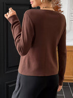 Button-up Long Sleeve Knit Cardigan (19)