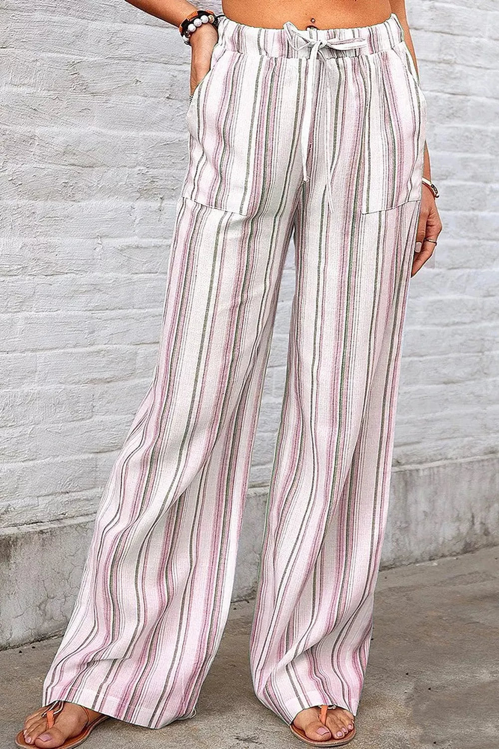 Full Size Striped Wide-leg Pants Plus (9)