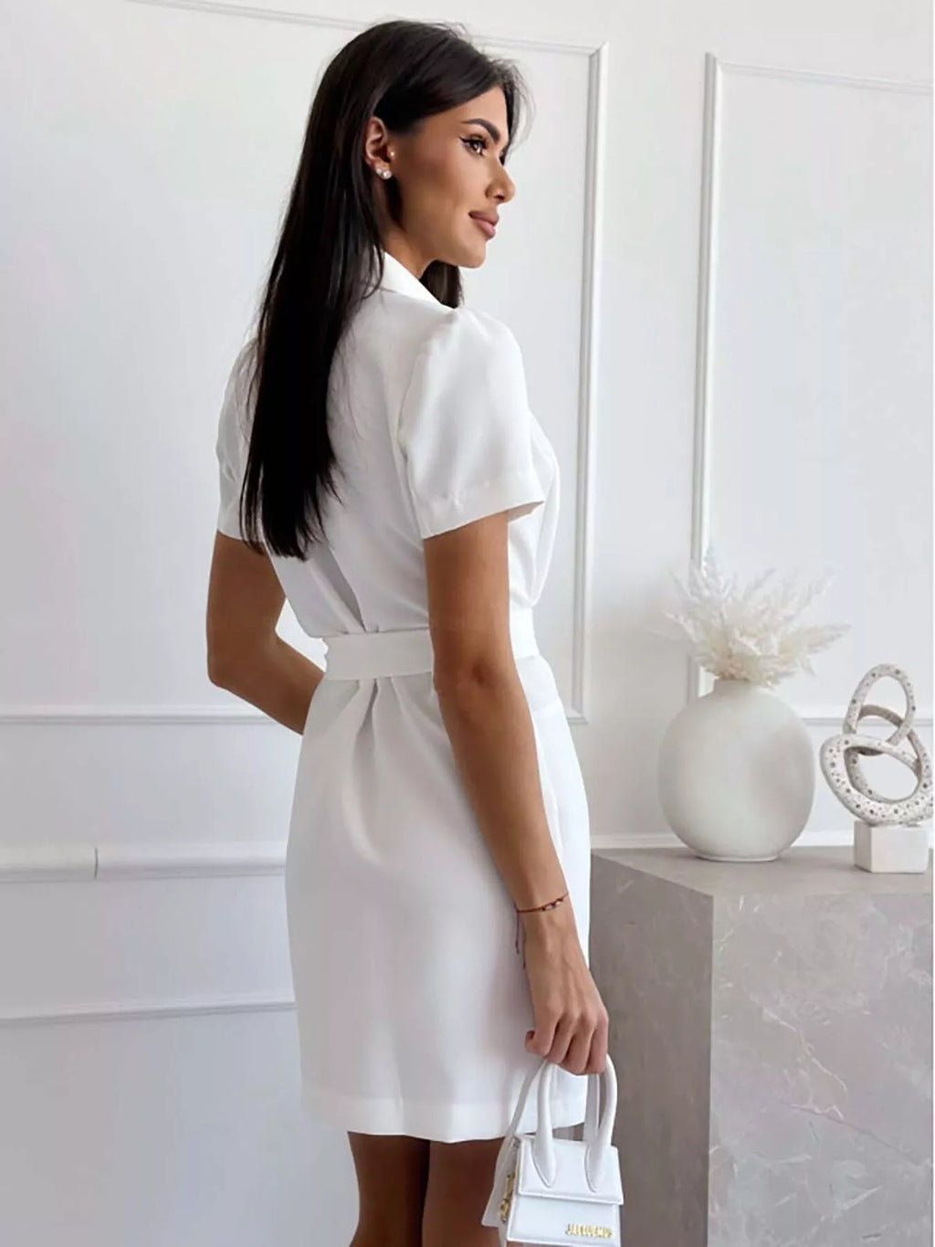 Double-breasted Blazer Dress Belt (12)