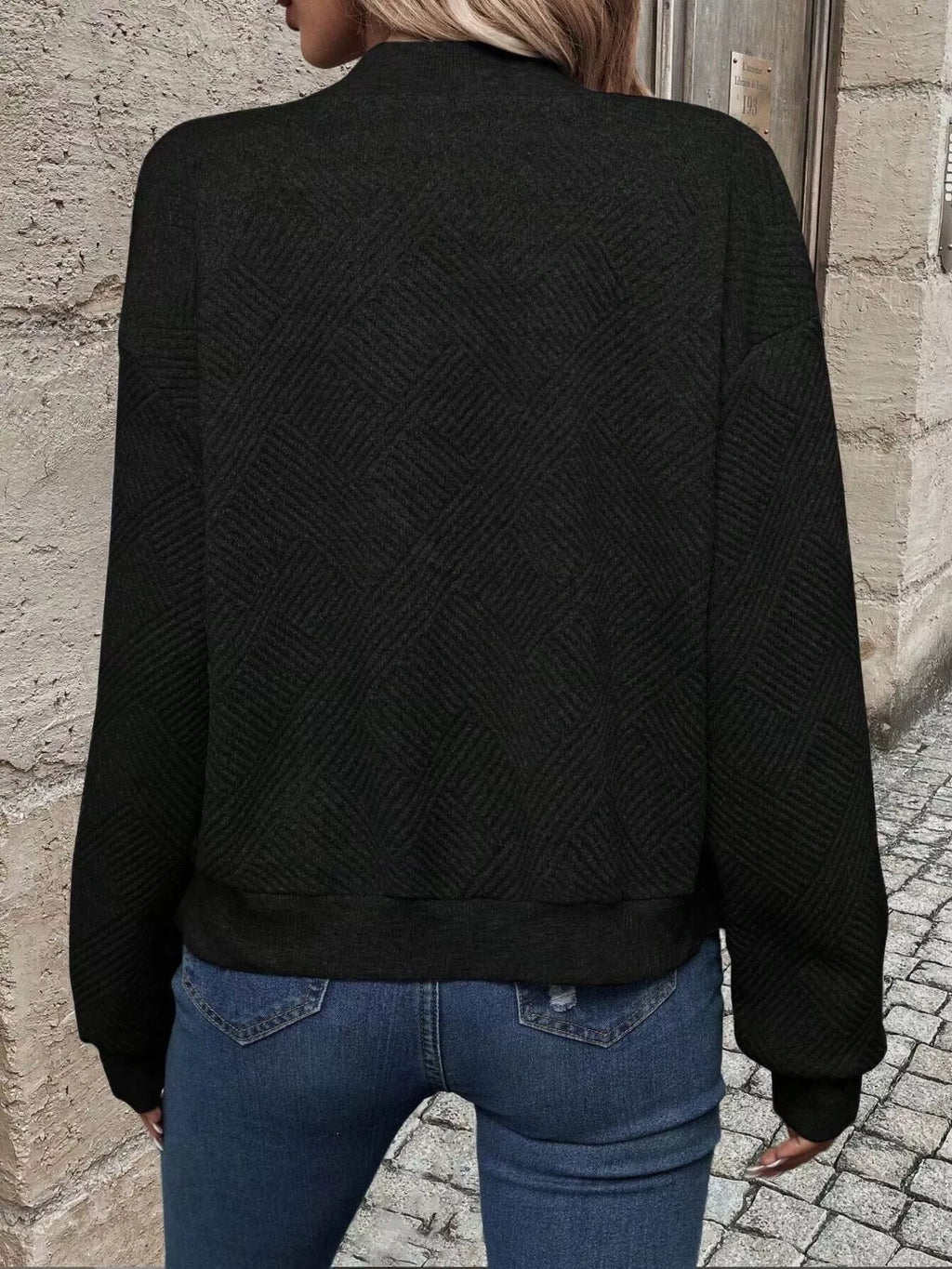 Texture Zip-up Bomber Jacket (14)